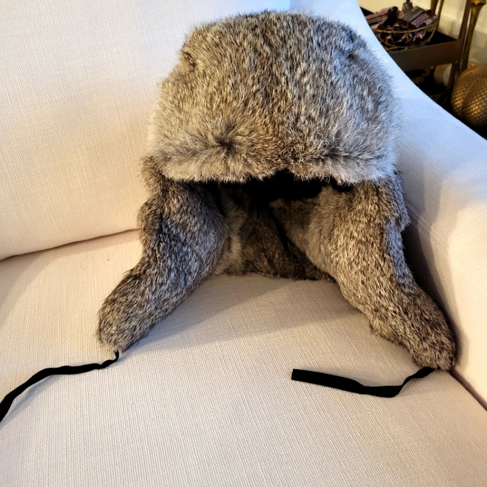 Mens Rabbit Fur Russian Hat